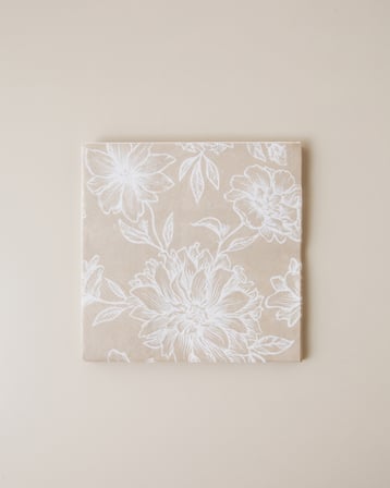 Beige Blossom 20'li Kağıt Peçete 33x33 cm Bej