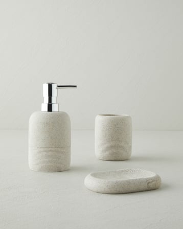 Seana Reçine 3'lü Banyo Seti Bej