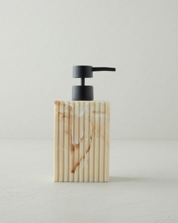 Lydia Polyresin 3'lü Banyo Seti Naturel