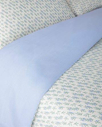 Meadowbud Kolay Ütülenir Çift Kişilik Nevresim Seti 200x220 cm Mavi - Yeşil