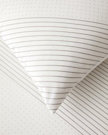 Graphic Dots Kolay Ütülenir Çift Kişilik Çarşaflı Nevresim Takımı 200x220 cm Gri