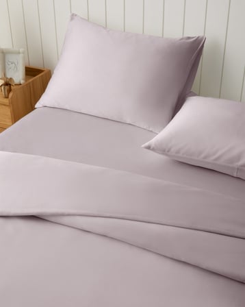 Micell Lyocell Saten Çift Kişilik Çarşaflı Nevresim Takımı 200x220 cm Lila