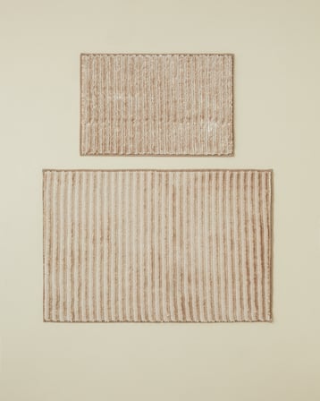 Nora Glow Kaydırmaz Taban Banyo Paspası Seti 60x90 + 40x60 cm Pembe
