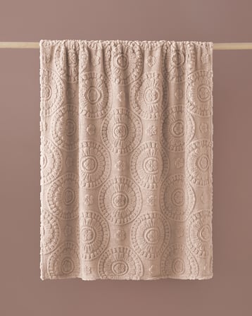 Arven Jakarlı Wellsoft Tv Battaniye 120x160 cm Toz Pembe