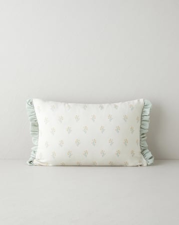 Daisy Green Dolgulu Kırlent 35x50 cm Yeşil