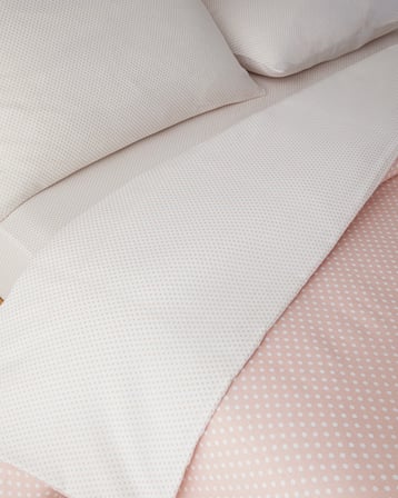 Sweet Dots Kolay Ütülenir Çift Kişilik Çarşaflı Nevresim Takımı 200x220 cm Açık Mavi