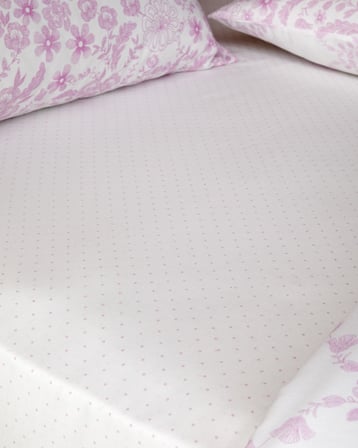 Vionne Kolay Ütülenir Çift Kişilik Çarşaflı Nevresim Takımı 200x220 cm Fuşya