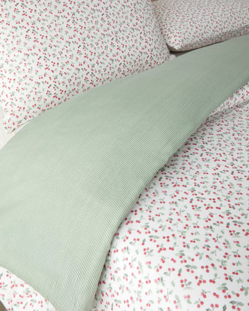 Cherry Pop Kolay Ütülenir Çift Kişilik Nevresim Seti 200x220 cm Kırmızı