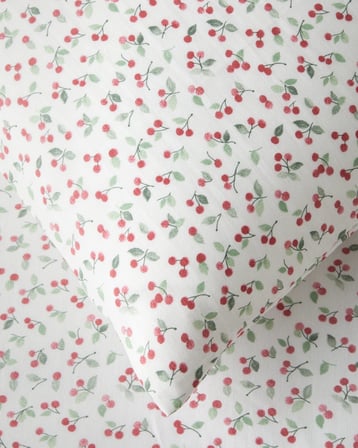 Cherry Pop Kolay Ütülenir Çift Kişilik Nevresim Seti 200x220 cm Kırmızı