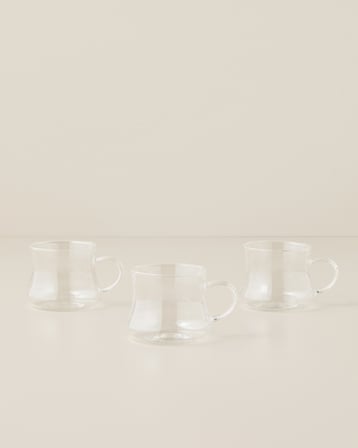 Lucia Cam 3'lü Çay Bardağı 200 ml Şeffaf