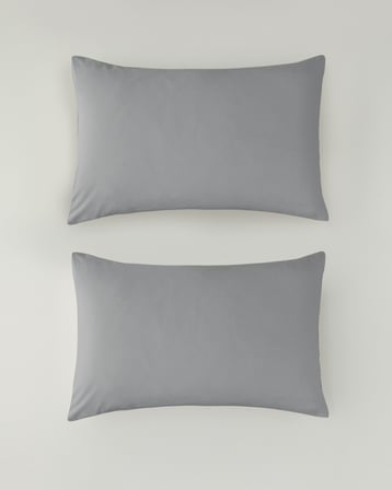 Novella Premium Pamuklu 2'li Yastık Kılıfı 50x70 cm Orta Gri