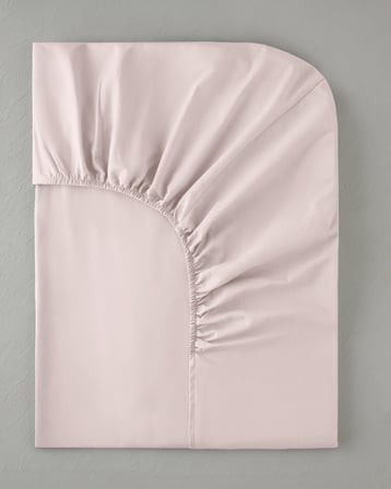 Pure Pamuklu King Size Lastikli Çarşaf 180x200 cm Toz Pembe