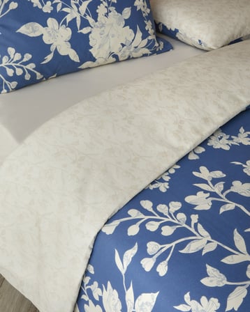 Gardenora Pamuk Çift Kişilik Çarşaflı Nevresim Takımı 200x220 cm Mavi