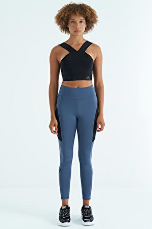 Siyah Logo Baskılı Dar Kalıp Dalgıç Kumaş Kadın Büstiyer - 97259 | M