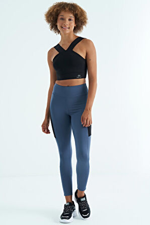 Siyah Logo Baskılı Dar Kalıp Dalgıç Kumaş Kadın Büstiyer - 97259 | XL