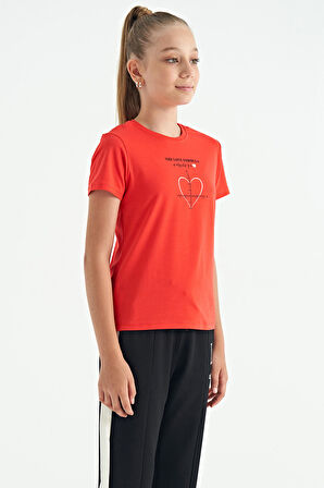 Fiesta O Yaka Baskı Detaylı Rahat Kalıp Kız Çocuk T-Shirt - 75129 | 10-11 Yaş