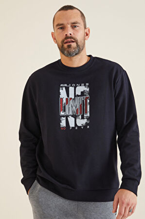 Lindon Lacivert O Yaka Erkek Sweatshirt - 88130 | S