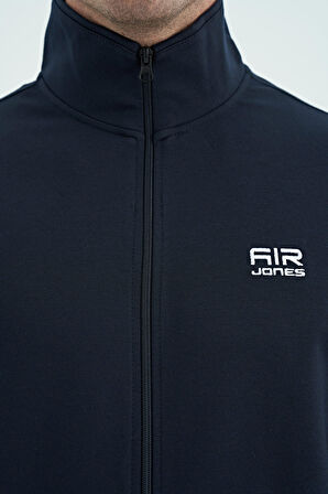 Lacivert Dik Yaka Gizli Cep Detaylı Standart Kalıp Erkek Eşofman Takım - 85209 | L