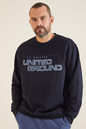 Rufus Lacivert O Yaka Erkek Sweatshirt - 88127 | S