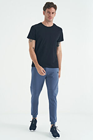 Lacivert O Yaka Standart Kalıp Basic Erkek T-Shirt - 88245 | S