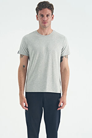 Calvin Gri Melanj Basic Erkek T-Shirt - 88245