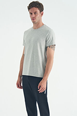 Calvin Gri Melanj Basic Erkek T-Shirt - 88245