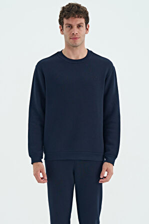 Omar İndigo Şardonlu Erkek Sweatshirt - 88137