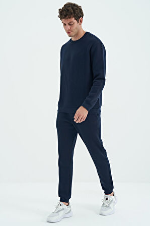 Omar İndigo Şardonlu Erkek Sweatshirt - 88137