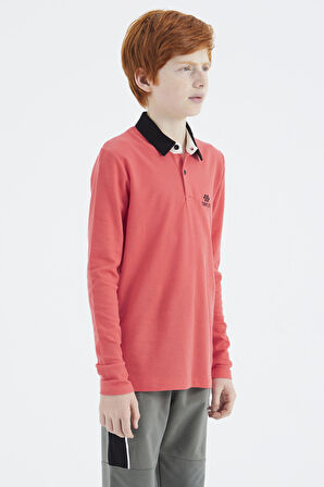 Coral Polo Yaka Basic Erkek Çocuk T-Shirt - 11171