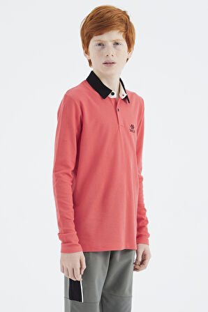 Coral Polo Yaka Basic Erkek Çocuk T-Shirt - 11171