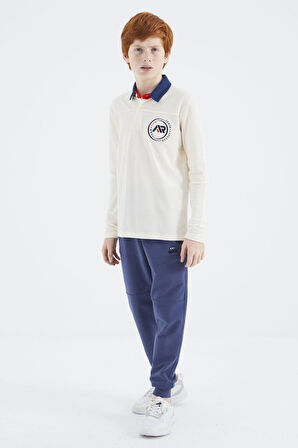 Ekru Polo Yaka Erkek Çocuk T-Shirt - 11172 | 11-12 Yaş