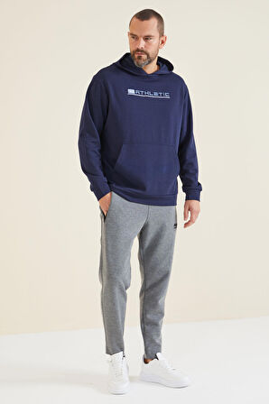 Pierce İndigo Kapüşonlu Erkek Sweatshirt - 88132 | S