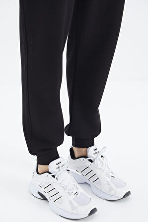 Siyah Bağcıklı  Dar Paça Erkek Eşofman Alt - 84999 | XXL