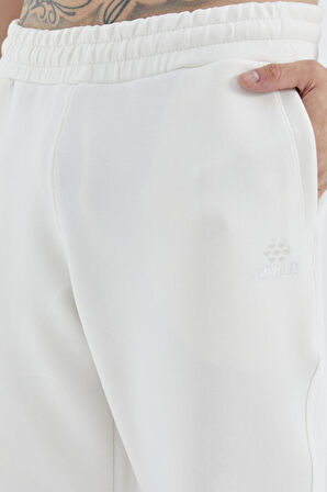 Ekru Bağcıklı  Dar Paça Erkek Eşofman Alt - 84999 | XXL