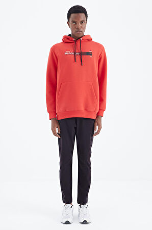 Fiesta Kapüşonlu Bağcıklı Baskı Detaylı Rahat Kalıp Erkek Sweatshirt - 88287 | XL