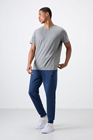 Cesar İndigo Cepli Şardonlu Erkek Eşofman Alt - 84929