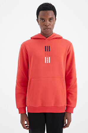 Fiesta Kapüşonlu Nakış Detaylı Rahat Kalıp Erkek Sweatshirt - 88291 | M