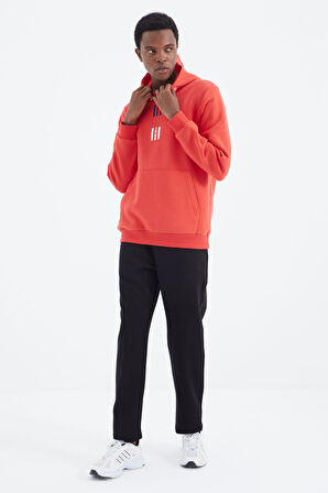 Fiesta Kapüşonlu Nakış Detaylı Rahat Kalıp Erkek Sweatshirt - 88291 | M
