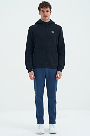 Hector Lacivert Şardonlu Erkek Sweatshirt - 88139