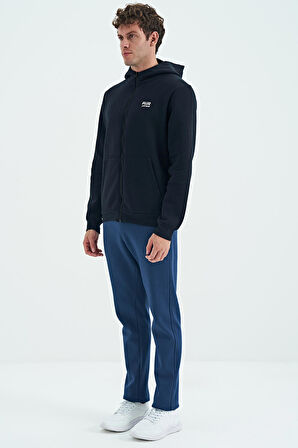 Hector Lacivert Şardonlu Erkek Sweatshirt - 88139