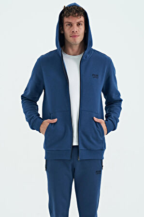 Hector İndigo Şardonlu Erkek Sweatshirt - 88139