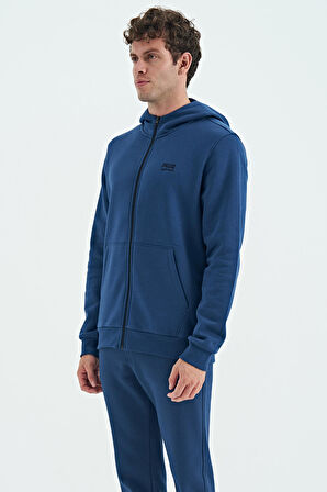 Hector İndigo Şardonlu Erkek Sweatshirt - 88139