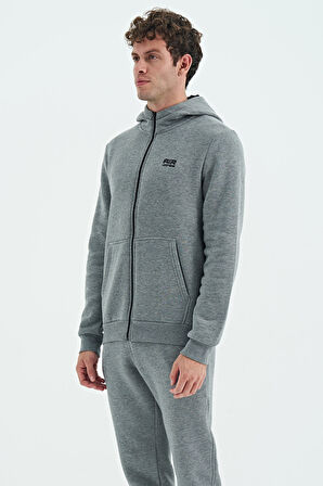 Hector Gri Melanj Şardonlu Erkek Sweatshirt - 88139