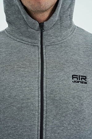 Hector Gri Melanj Şardonlu Erkek Sweatshirt - 88139