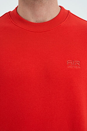 Fiesta O Yaka Şardonlu Rahat Form Basic Erkek Sweatshirt - 88137 | M