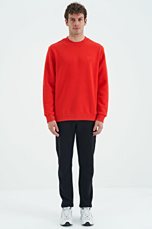 Fiesta O Yaka Şardonlu Rahat Form Basic Erkek Sweatshirt - 88137 | S