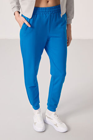 Taş-Saks Kapüşonlu Fermuarlı Oversize Kadın Eşofman Takım - 95328