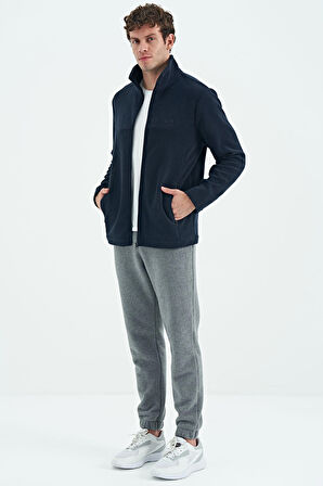 Hardy Lacivert Standart Kalıp Polar Erkek Sweatshirt - 88299