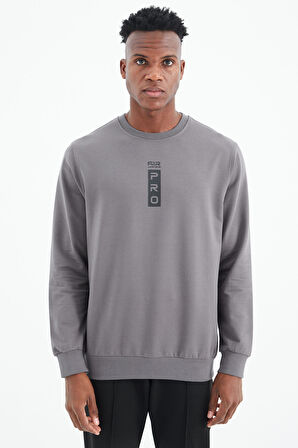 Leroy Koyu Gri O Yaka Erkek Sweatshirt - 88306