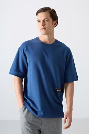 TOMMY LIFE Parlament Pamuklu Kalın Yumuşak Dokulu Oversize Fit Baskılı Erkek T-Shirt - 88322